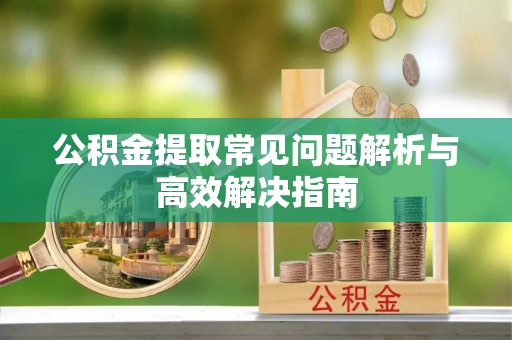 嵩明公积金提取常见问题解析与高效解决指南
