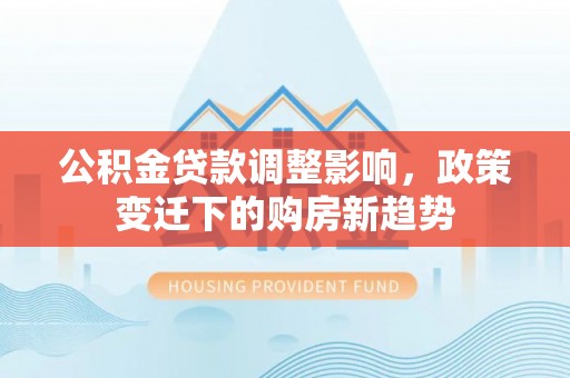 嵩明公积金贷款调整影响，政策变迁下的购房新趋势