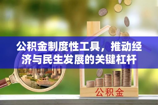嵩明公积金制度性工具，推动经济与民生发展的关键杠杆