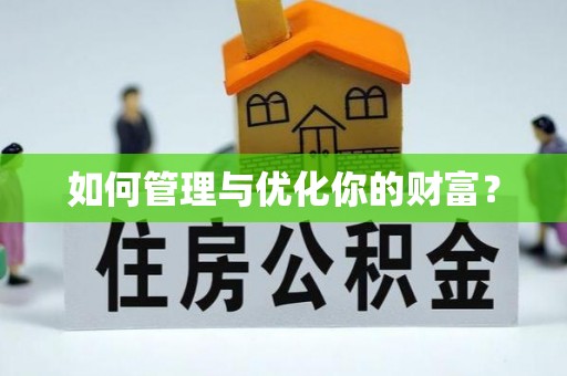 嵩明如何管理与优化你的财富？
