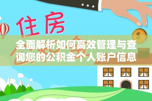嵩明全面解析如何高效管理与查询您的公积金个人账户信息