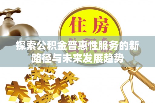 嵩明探索公积金普惠性服务的新路径与未来发展趋势