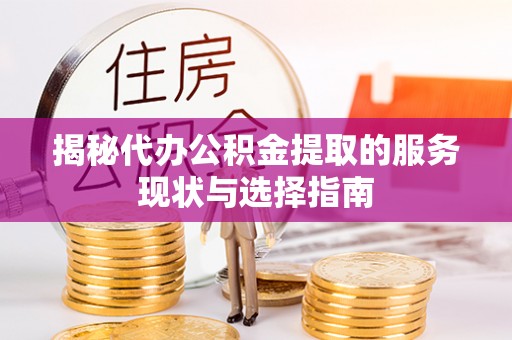 嵩明揭秘代办公积金提取的服务现状与选择指南