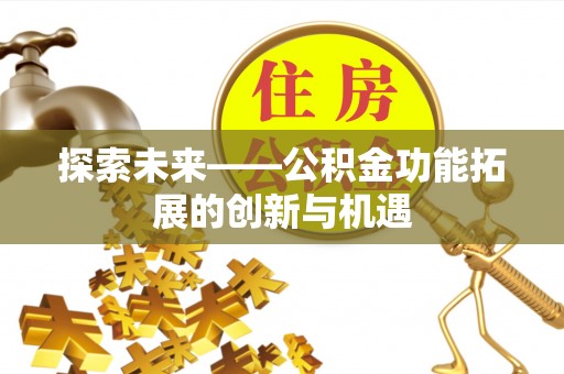 嵩明探索未来——公积金功能拓展的创新与机遇