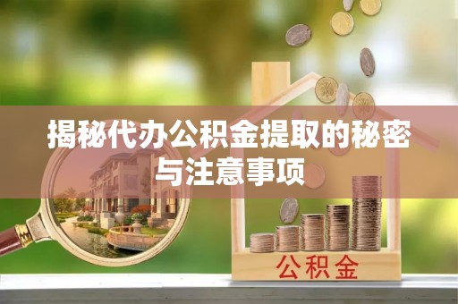 嵩明揭秘代办公积金提取的秘密与注意事项